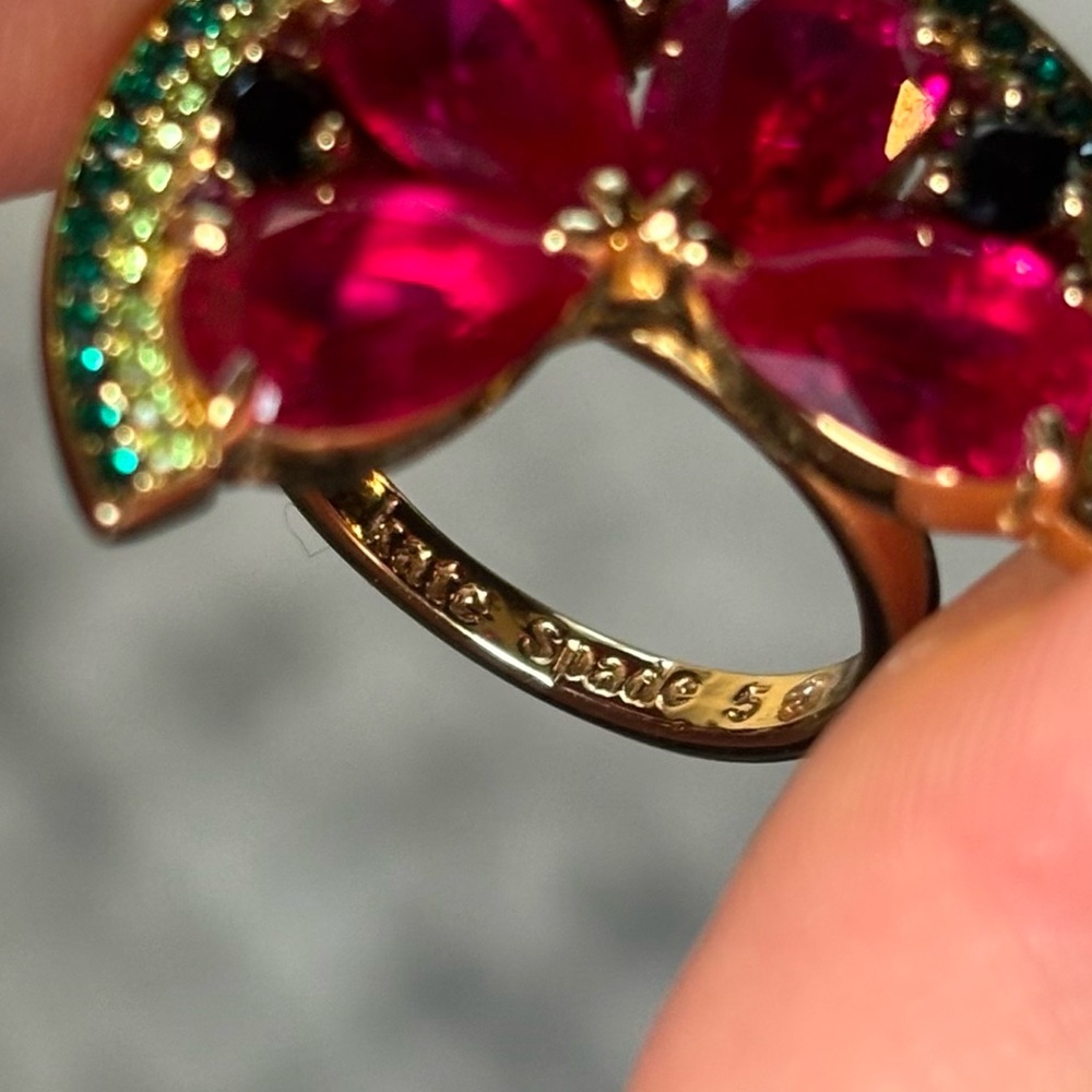 Size 5 Kate Spade Watermelon Ring - Picture 4 of 5